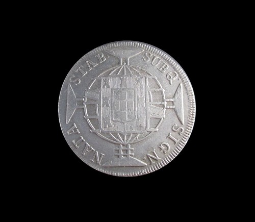 PORTUGUESE BRAZIL 960 REIS 1819 R SILVER ON CHILE PESO KM 326.1 #5928# - Picture 2 of 2