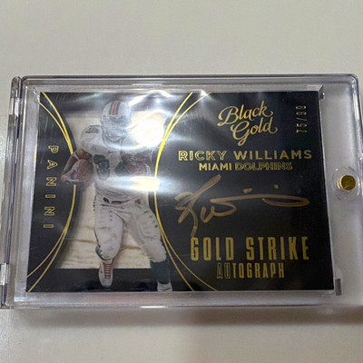 Panini 2015 Black Gold Gold Strike Autographs Ricky Williams GSA-RW Auto 75/99
