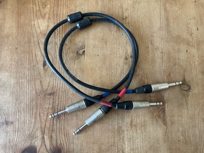 2 x Van Damme / Neutrik PATCHKABEL 1/4'' Stereo Klinkenbuchsen, 0,5m