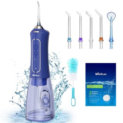 Water Flosser for Teeth, 300ML Cordless Oral Irrigator Rechargeable Dental Fl...