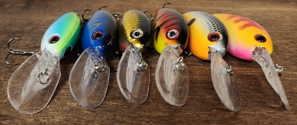 Crankbaits de buceo profundo personalizados, lote de 6 colores, cuerpo de 23/4", 1/2 oz, flotante Foto 4 de 4