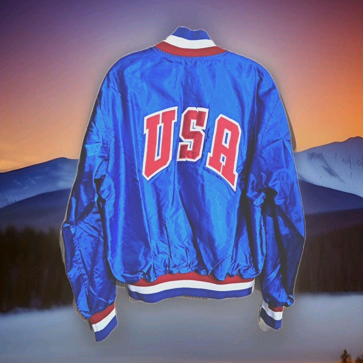 【美品】アメリカ公式チームグッズ オリンピック USA ジャケット XL 1980 USA Hockey Olympic & National Team Jacket 1980 Winter