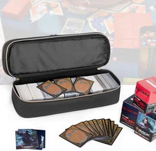 Trading Card Storage Case Double Layer Dual Zipper Card Game Organizer Deck Box