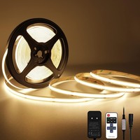 COB LED Streifen 2700K Warmweiß 5M Dimmbar 24V 480 Leds/M Mit Fernbedienung DIY