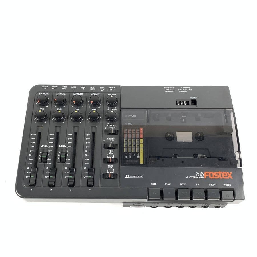 Fostex X-18 マルチトラック レコ―ダ―/ミキサー Fostex X-18 Multitracker 4 Track Cassette Tape Recorder 2