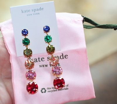 Kate Spade New York CANDY SHOP LONG! LINEAR EARRINGS CHANDELIER DROP DANGLE $128