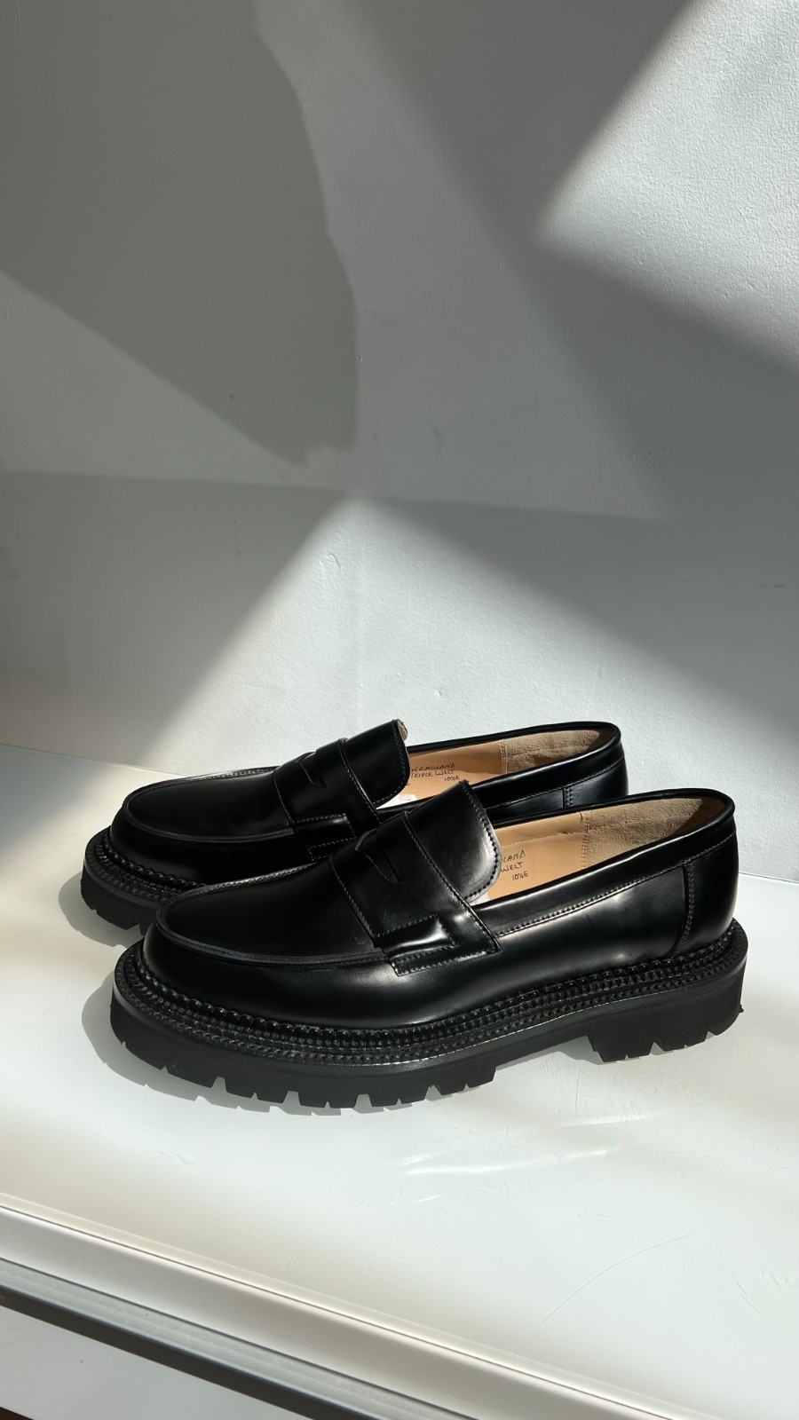 Grenson Epsom Triple Welt Loafers Black Leather UK 10.5 G:One Handcrafted image 2