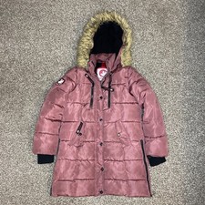 Canada Weather Gear Parka Faux Fur Hood Winter Coat Puffer Jacket Youth Large