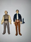 Vintage Kenner Star Wars 2 Figure Lot Han Solo Bespin Complete Weapon + Lobot