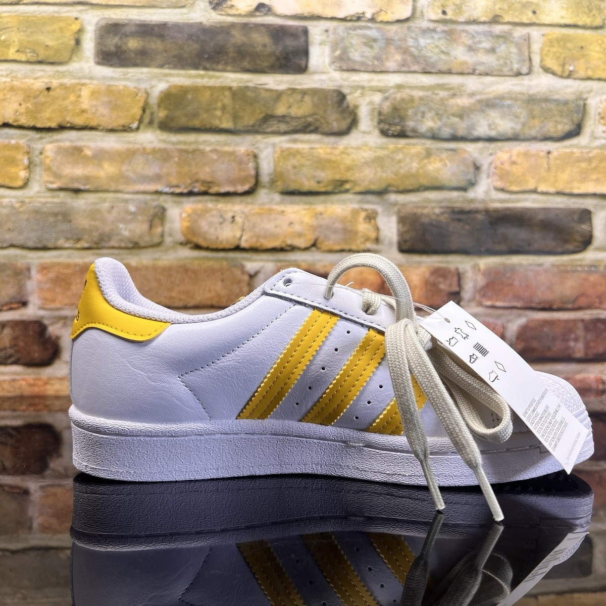 Size 5 - adidas Superstar White Hazy Yellow W for sale online | eBay
