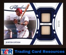2024 Panini Flawless #DU-JUP Justin Upton Dual Patches Sapphire #/15