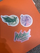 VERY RARE -  Set of Dunkin’ x Wicked for Good Stickers - Set of 3 (ON HAND)
