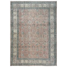 11'5"x16' Salmon Pink All Over Design Hand Knotted Sheared Low Wool Rug 2552