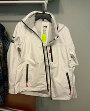 Helly Hansen Woman  s White Hooded Softshell Full Zip Jacket Size M