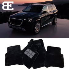 NEW Mercedes GLS 600 680 Maybach Sheepskin Lambswool Floor Mat Set 2021 - 2027