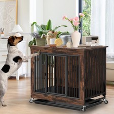 Large Heavy Duty Dog Crate Wooden Kennel Cage Pet Furniture