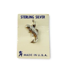 Vintage ELCO Trout Fish Sterling Silver 925 Charm