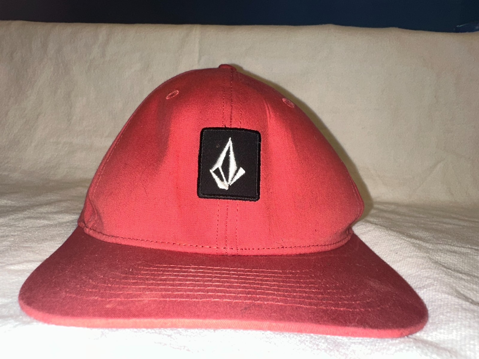 Volcom Red Snapback Hat Stone Logo Adjustable Cap - image 3