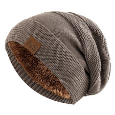 Beanie Hat Cap Plain Knit Cuff Winter Warm Slouchy Men Women Ski Skull CF Unisex