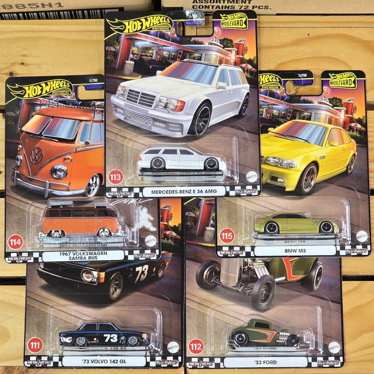 HOT WHEELS PREMIUM 2024 BOULEVARD COMPLETE SET OF 5PCS 111-115
