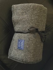 Fairbault Woolen Mills Utility Grey Wool Throw Blanket NWT USA Made
