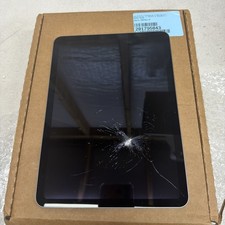 Apple iPad Air 11" 128GB Space Gray Wi-Fi 3M670LL/A CRACKED SCREEN 