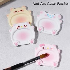 Color Mixing Palette - Cartoon Bear Nail Art Board for Gel Polish - 2pcs Set