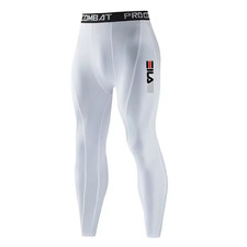 NWOT Men gym compression jogging Running pilates fitness tight White M Medium