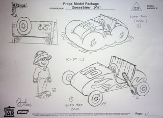 ARTHUR 1996 PBS Animation SIGNED Danièle Deblois Production COPY Model Cel Art