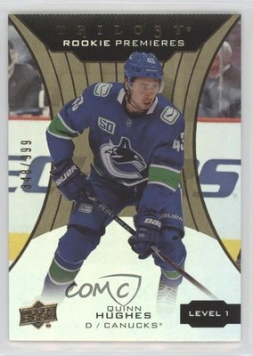 2019-20 Upper Deck Trilogy Rookie Premieres Level 1 348/999 Quinn Hughes #80 o3x