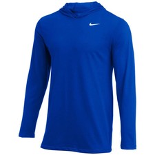 Nike Dri-FIT Fitness TRAINING LONG SLEEVE HOODED SHIRT CJ1696-493 SMALL NWT 45