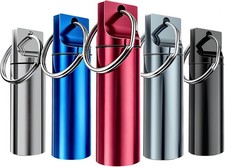 5 Pack Keychain Pill Holder, Portable Pill Organizer Small Pill Case for Purse,