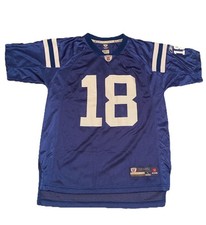 Manning Indianapolis Colts Jersey 18 Youth L Blue Reebok NFL On The Field NEW