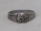 vintage eagle head detailed sterling silver ring size 9.5 approx. 3 gr