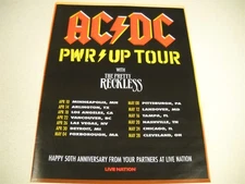 AC/DC April 10-May 28, 2025 PWR UP Tour Dates/cities Promo Display Ad