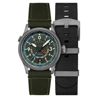 AVI-8 Flyboy Wingman Worldtimer Stainless Steel 41mm Japanese Automatic Wristwat