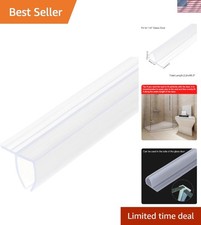 Shower Door Side Seal, F-Type Shower Door Sweep for /4" Glass 86.5" Long Sili...