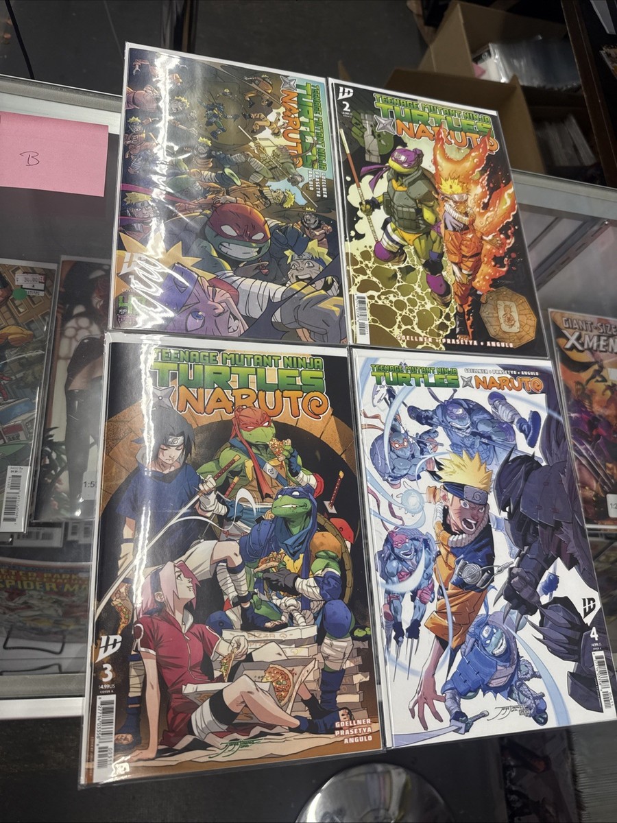 Teenage Mutant Ninja Turtles X Naruto #1-4 VF/NM complete series