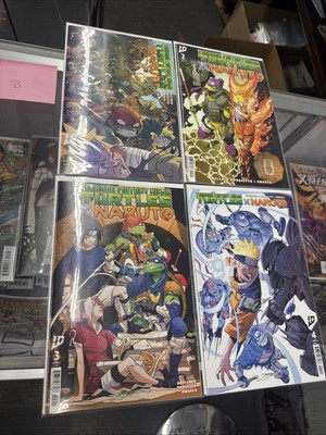 Teenage Mutant Ninja Turtles X Naruto #1-4 VF/NM complete series