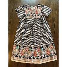 The Vermont Country Store Floral Cottage Core Pocket Dress Cotton M Medium NWOT