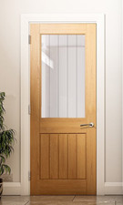 Oak Ely Clear Glazed 1 Light Half Glazed Internal Doors 1981x686x35mm (78x27")