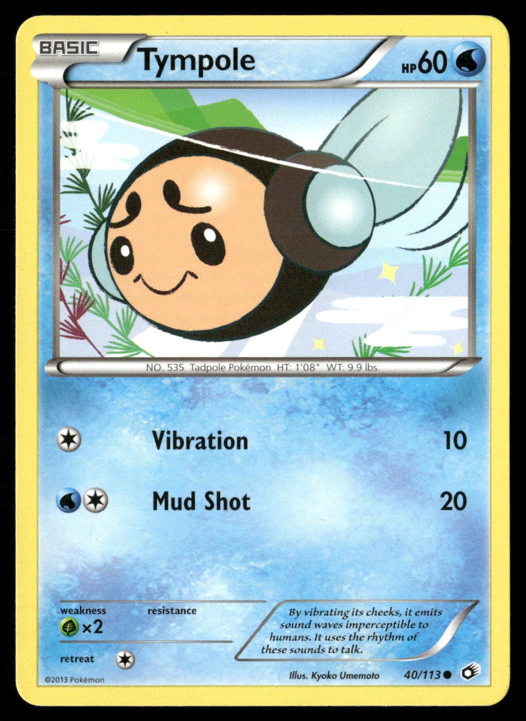 Tympole 40/113 Common Legendary Treasures Pokemon Lightly Played