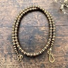 NAVAJO Desert Pearl 4mm Native Southwest Western Boho Squash Copper Necklace 20" — photo 4