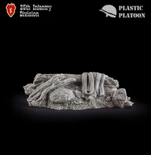 PLASTIC PLATOON Terrain logs  1:32 very old MEGA RARE