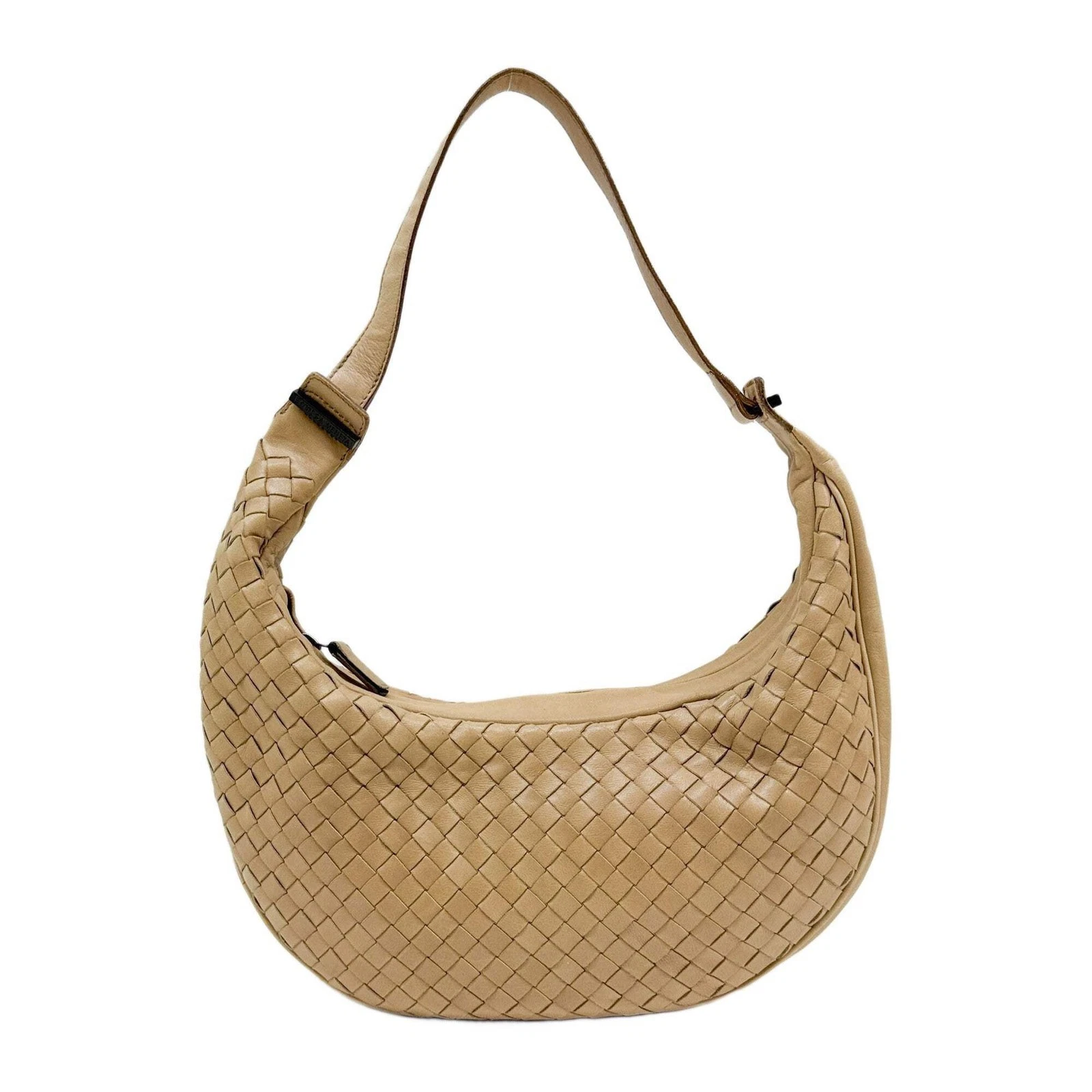 Bottega Veneta — BOTTEGA VENETA Intrecciato Tan Leather Shoulder Bag