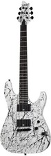 Schecter Ink Bomb White with Ink Bomb splatte...