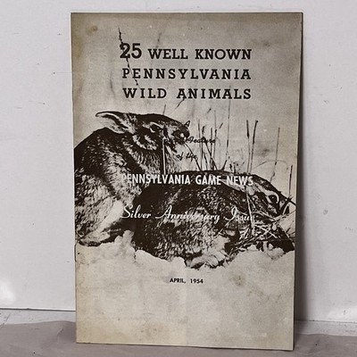 April 1954 Vintage PA Game News Silver Anniversary 25 Well Known PA Wild Animals