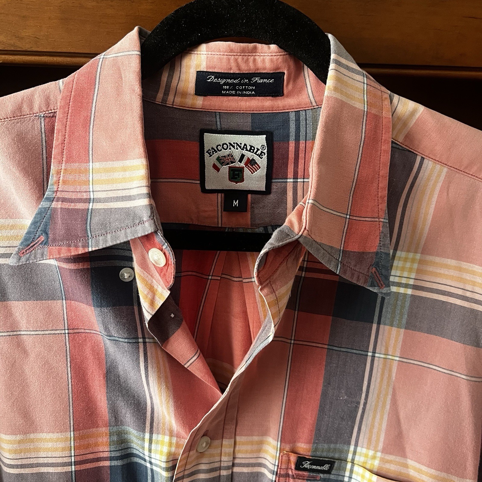 Faconnable Multi-Colored Plaid Button Down / Up S… - image 3