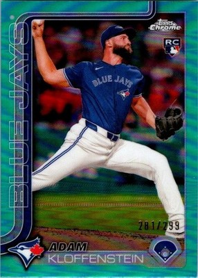 2025 Topps Chrome #47 Adam Kloffenstein /199 Aqua Refractor RC Rookie Card