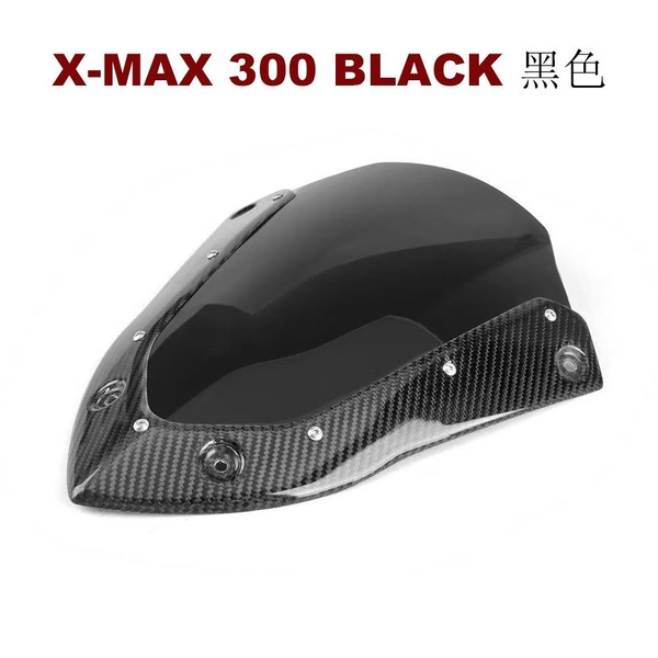 X-MAX300 FüR Yamaha Xmax 300 Motorrad Carbonfaser Windschutz Deflektor Schwarz-image